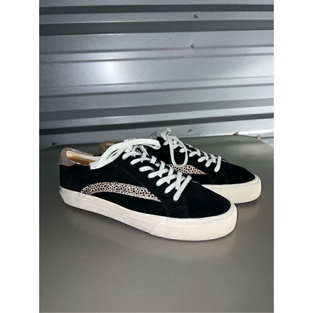 Madewell Black Suede & Leopard print Sneakers Size 9